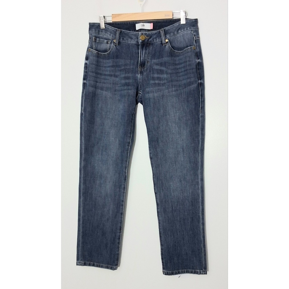 Cabi Jeans Women's Size 4 Harlow Medium Wash Slim Pockets Zip Up Pre-owned
